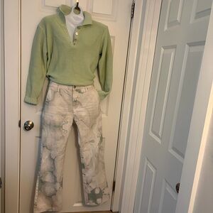 Colour Range Brand (PAC Sun)Pale Green x White tie dye jeans